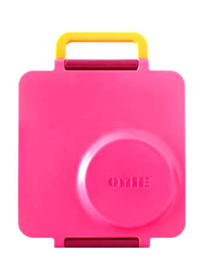 Insulated Bento Lunch Box With Thermos Food Jar Pink Berry 7x7inch