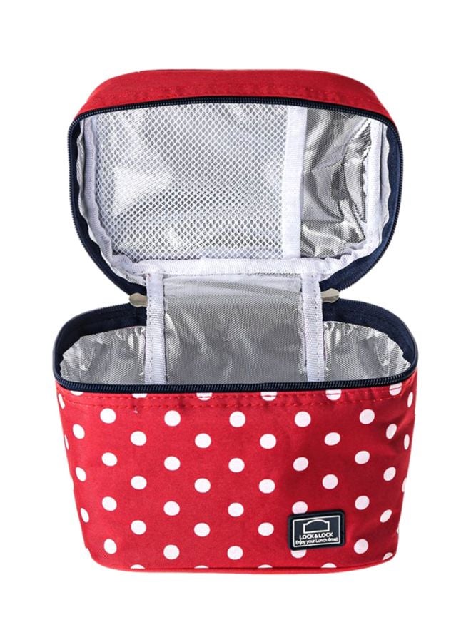 3-Piece Lunch Box Set Red/White 13x18x15cm