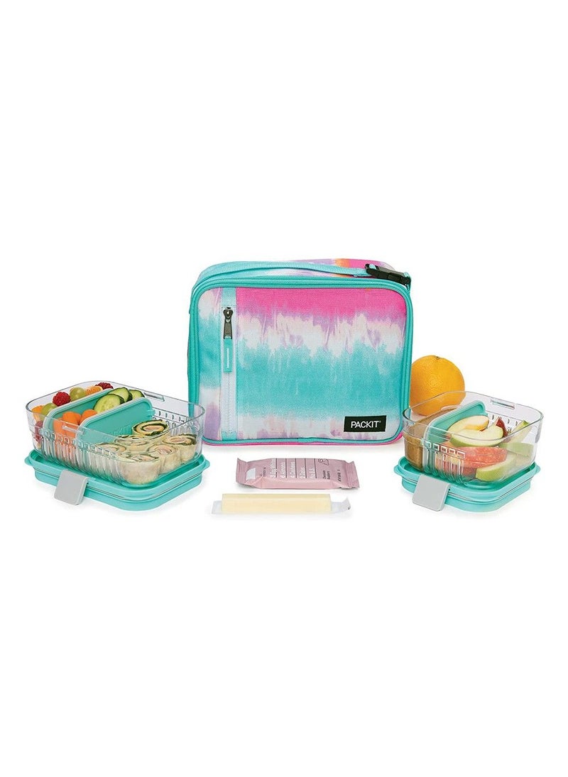 Packit Classic 3 Liter Cooler Lunch Box Tie Dye Sorbet