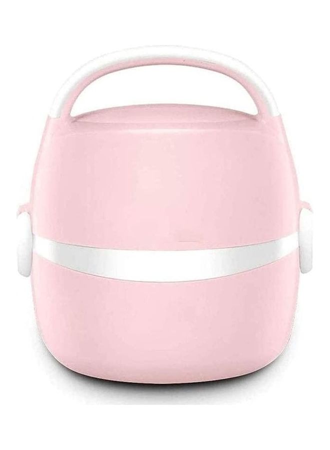 Multifunctional Electric Warmer Lunch Box Pink/Silver 500ml
