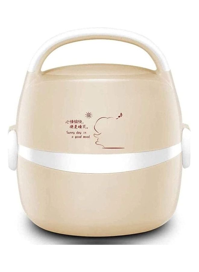 Multifunctional Electric Warmer Lunch Box Beige/Silver 500ml