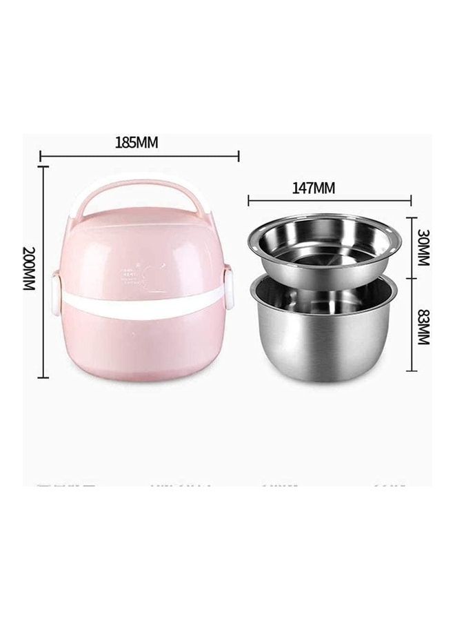 Multifunctional Electric Warmer Lunch Box Beige/Silver 500ml