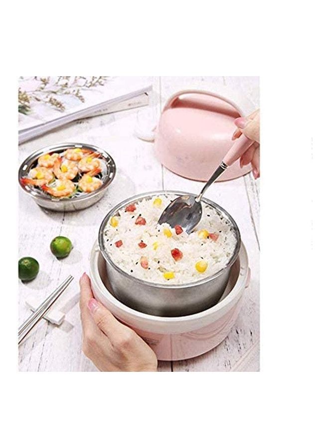 Multifunctional Electric Warmer Lunch Box Beige/Silver 500ml