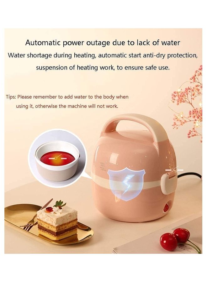 Multifunctional Electric Warmer Lunch Box Beige/Silver 500ml