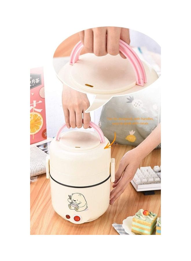 Stainless Steel Electric Lunch Box Beige 2000ml