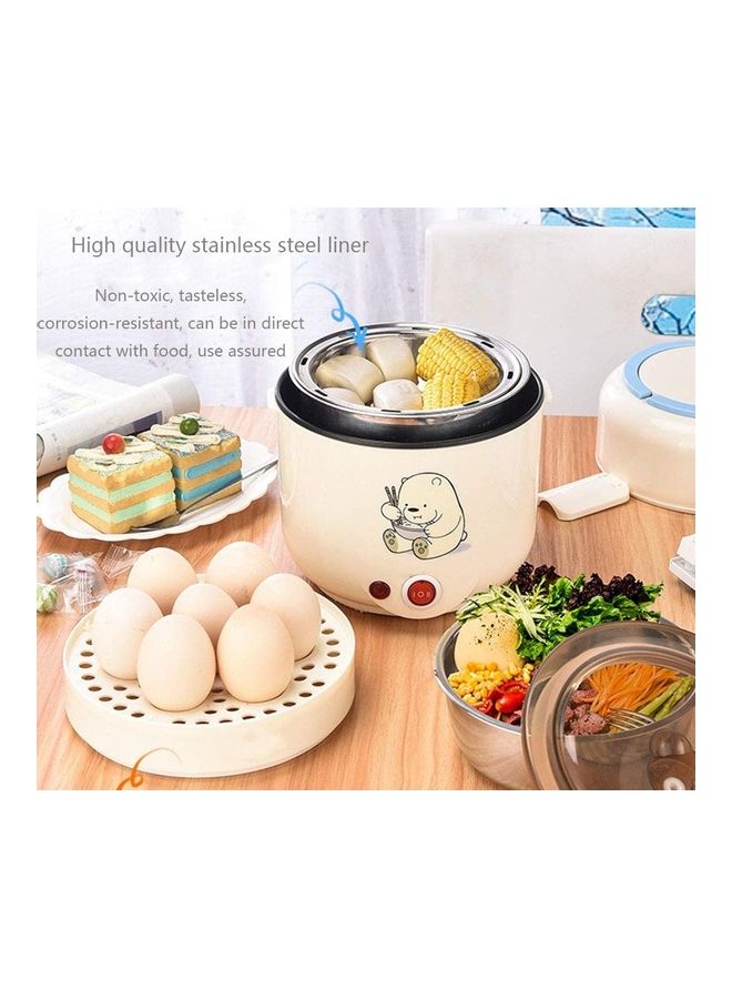 Stainless Steel Electric Lunch Box Beige 2000ml