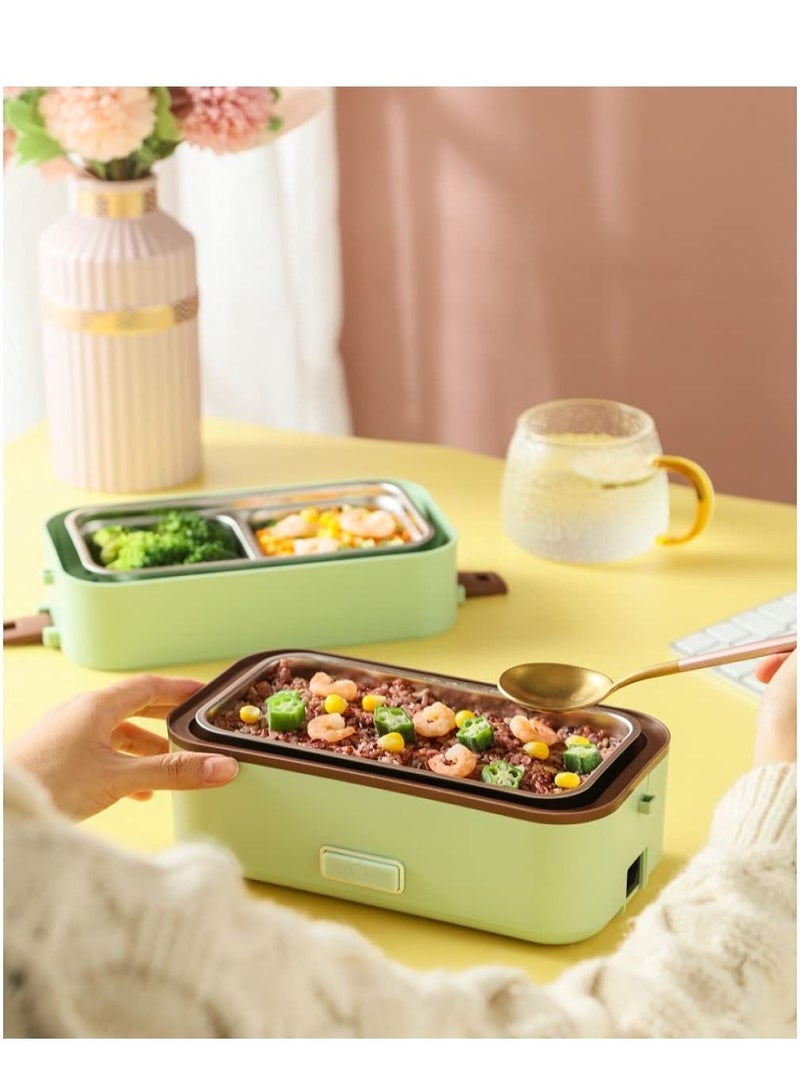 2 Layer Steamer Rice Box Electric Rice Cooker Self-Cooking Mini Rice Cooker Ideal for home office school travel cooking fresh food