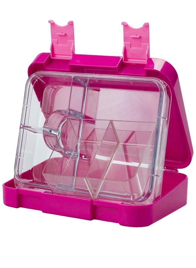 Lunch Box Bento style Purple Color for Kids|4 & 6 Convertible Compartments| BPA FREE| LEAK PROOF| Dishwasher Safe | Back to School Season |Food Graded Materials| Made of Triton| Deer