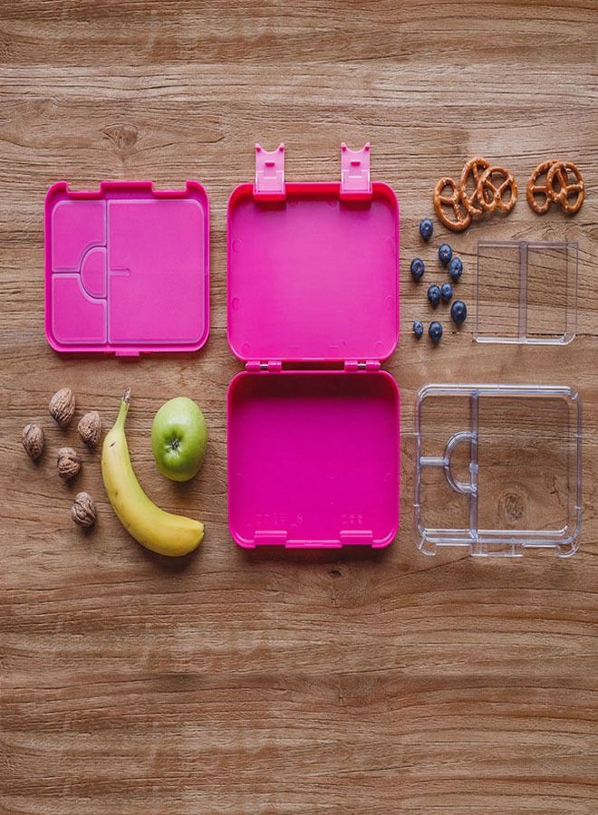 Lunch Box Bento style Purple Color for Kids|4 & 6 Convertible Compartments| BPA FREE| LEAK PROOF| Dishwasher Safe | Back to School Season |Food Graded Materials| Made of Triton| Deer