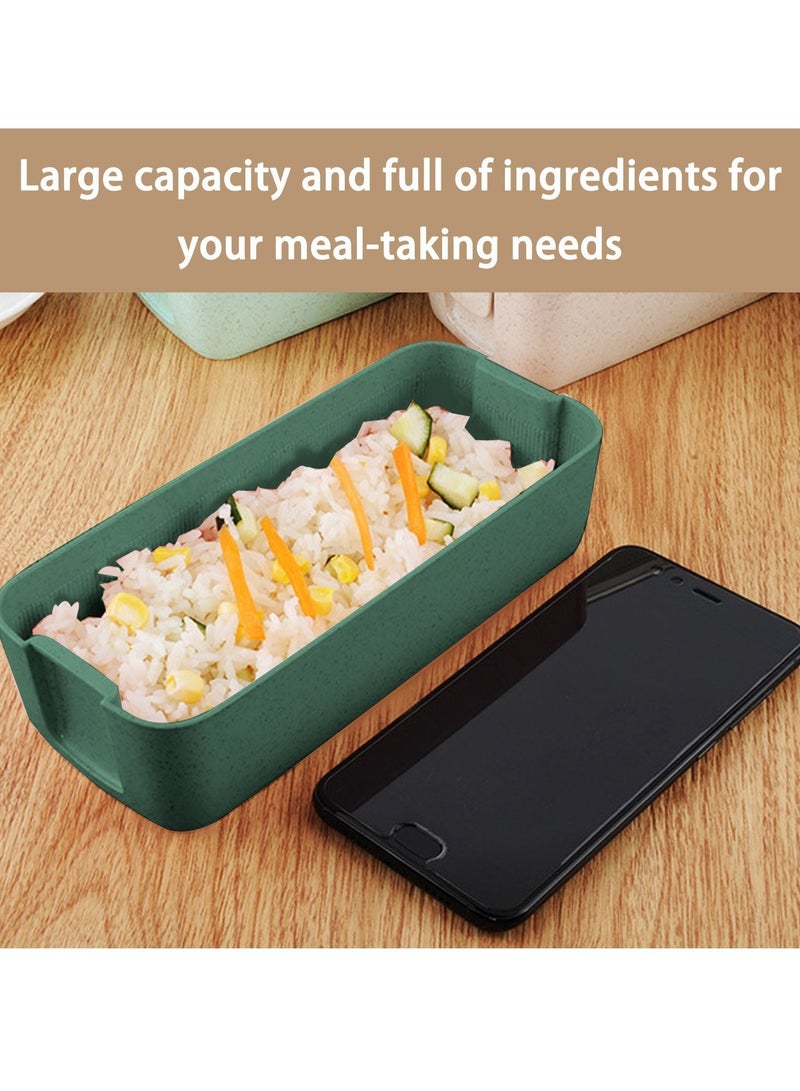 17-Piece Bento Lunch Box for Kids and Adults with Spoon-Fork Meal Prep Containers Microwave-Safe Food Storage Salad Container Sandwich Snack Packing