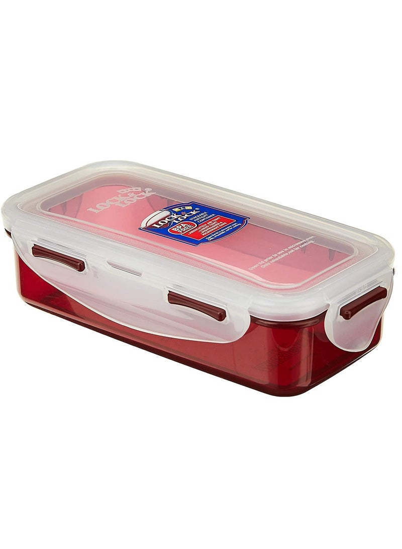 LocknLock 2PC Insulated Lunch Red Set - Grey, Airtight and BPA-Free Containers