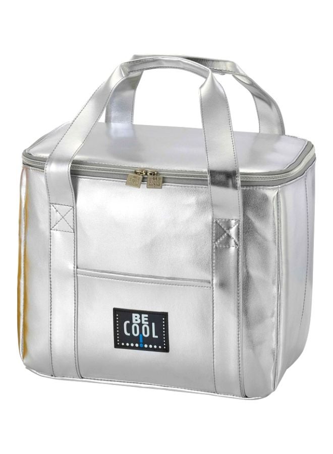 City Outdoor Lunch Bag Silver/Black/Gold 29x18x21cm