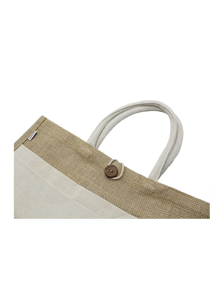 Jute bags with Canvas pocket printed for celebrating 51years of the UAE National day (Design 6)