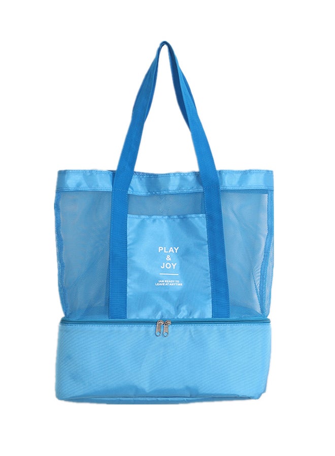 Double Layered Portable Insulation Storage Package Blue 37x43x21cm