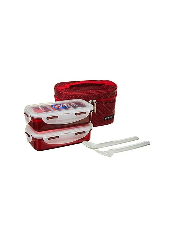 Lunch Bag 2Pc Set Red