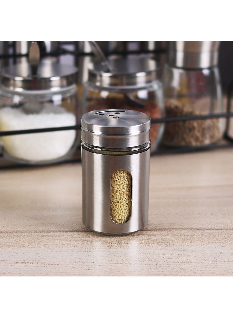 Stainless Steel Food Storage Canister Sets with Glass Visible Window & Airtight Lids,Food Storage Containers Grain Storage Tank