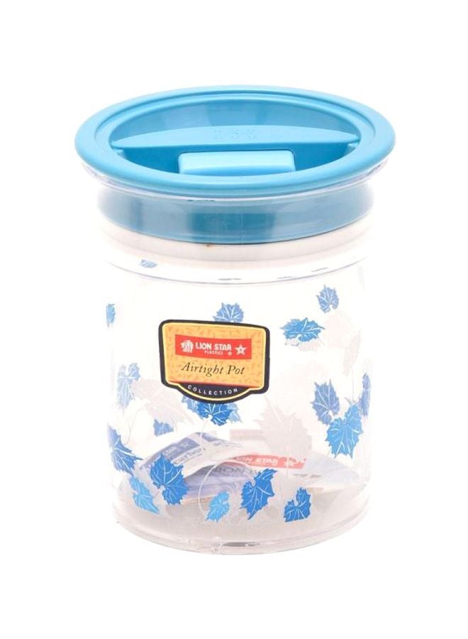 Plastic Airtight Jar Blue/Clear