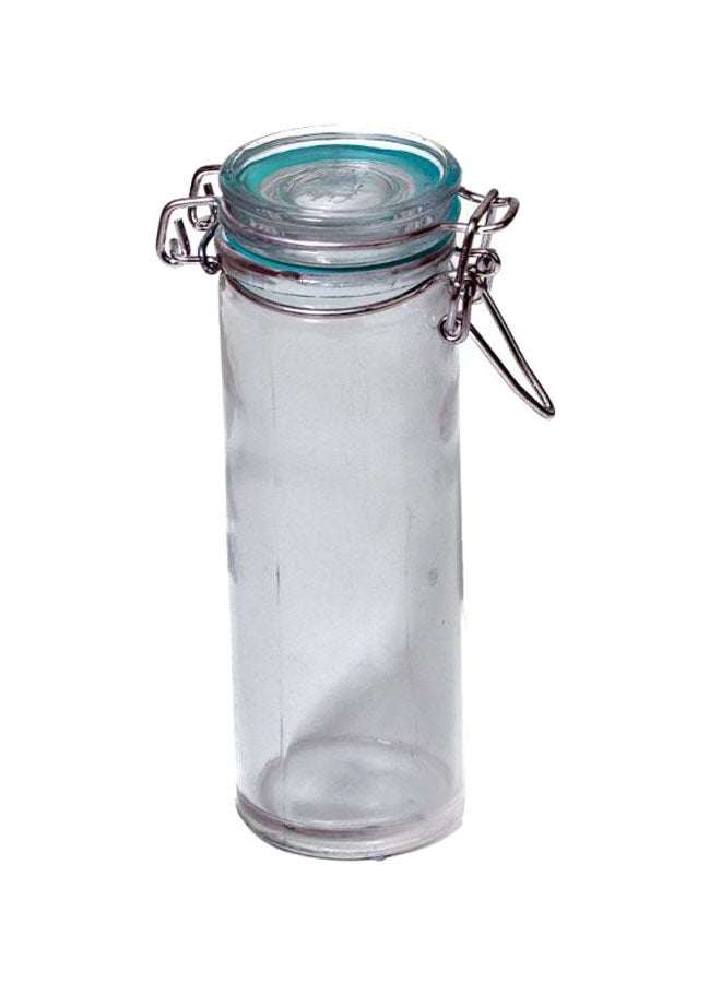 Long Jar With Lock Silver/Clear