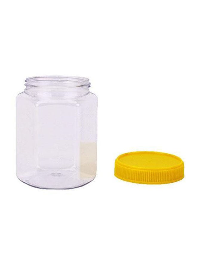 Pet Jar With Lid Yellow/Clear