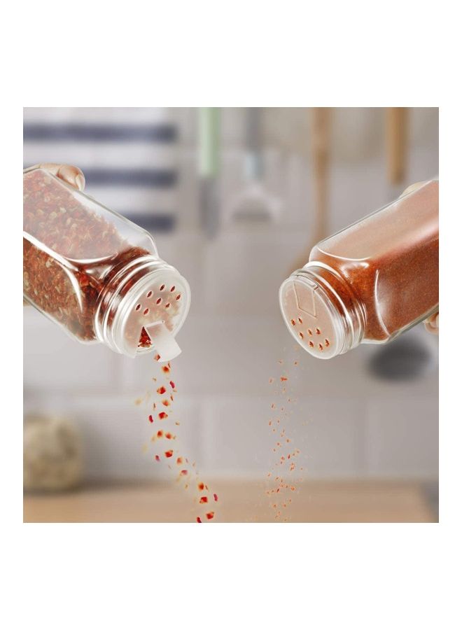 24-Piece Glass Spice Jar Set Multicolour