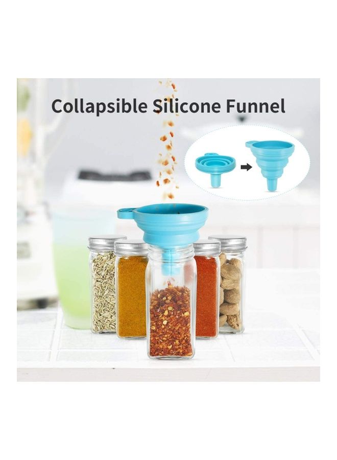 24-Piece Glass Spice Jar Set Multicolour