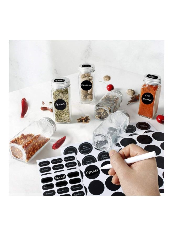 24-Piece Glass Spice Jar Set Multicolour