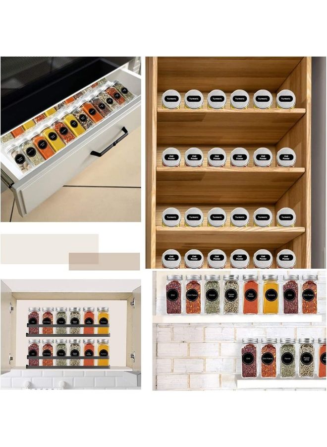 24-Piece Glass Spice Jar Set Multicolour