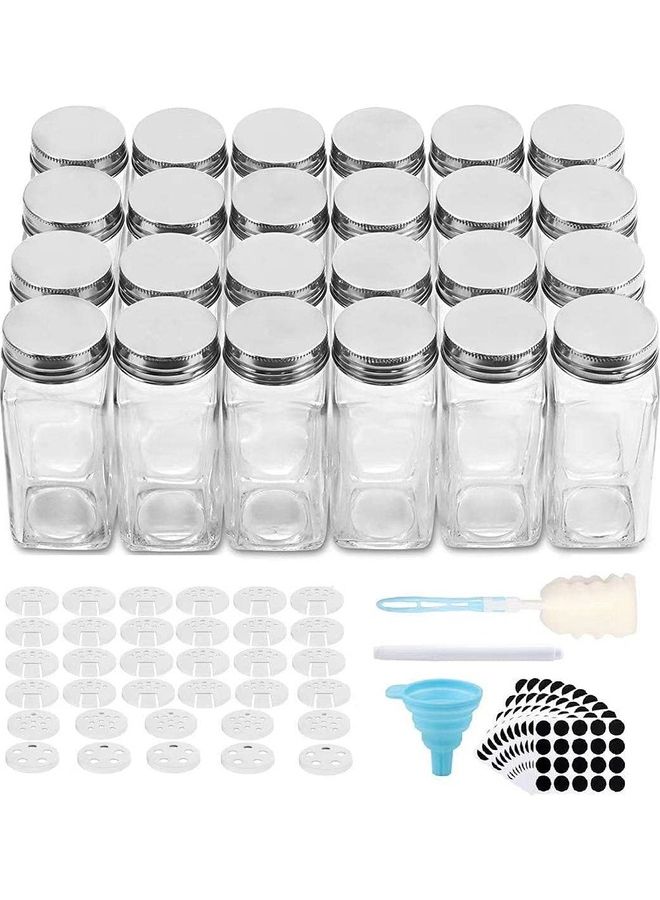 24-Piece Spice Jar And Accessory Set Multicolour 120ml