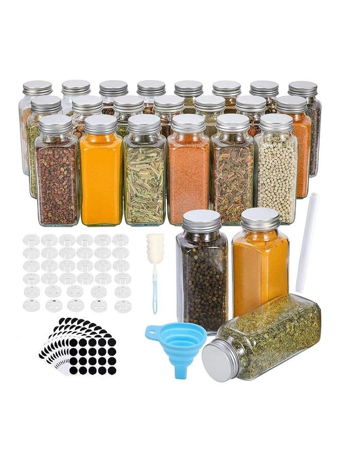 24-Piece Spice Jar And Accessory Set Multicolour 120ml
