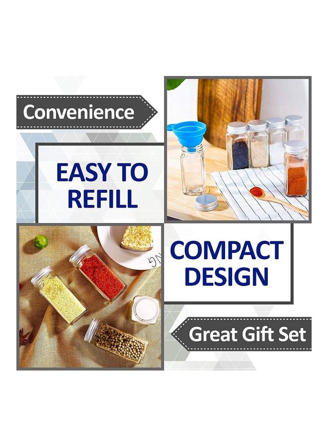 24-Piece Spice Jar And Accessory Set Multicolour 120ml