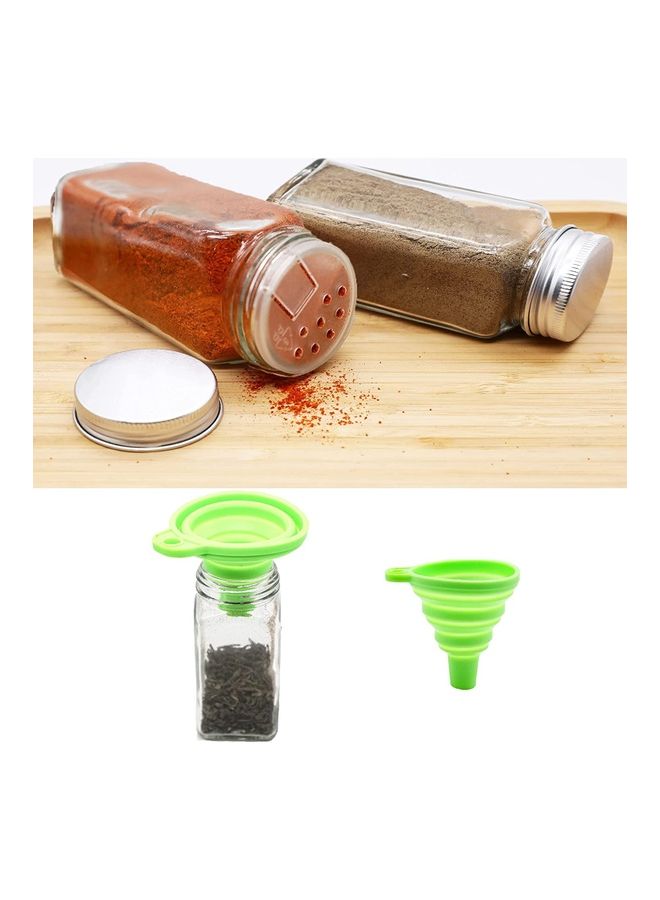 24-Piece Glass Spice Jar Set Multicolour