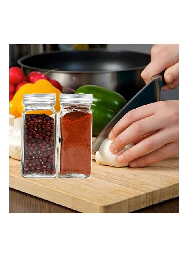 24-Piece Glass Spice Jar Set Multicolour