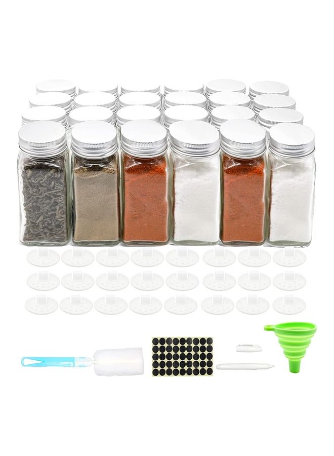 24-Piece Spice Jar And Accessory Set Multicolour 120ml