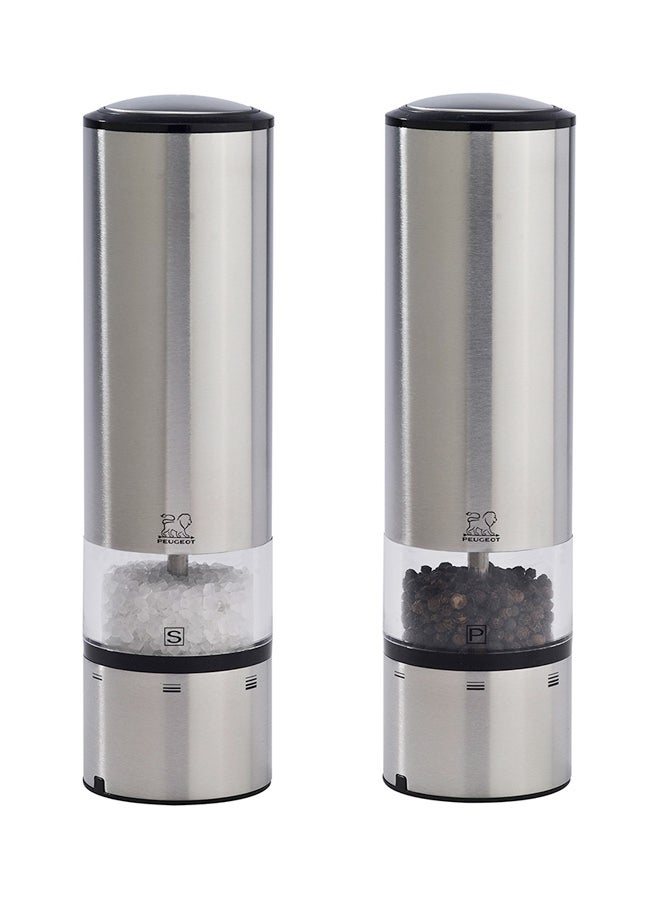 Elis Sense DUO Pepper Mills+Salt Mills U Select With Tray Black/Silver