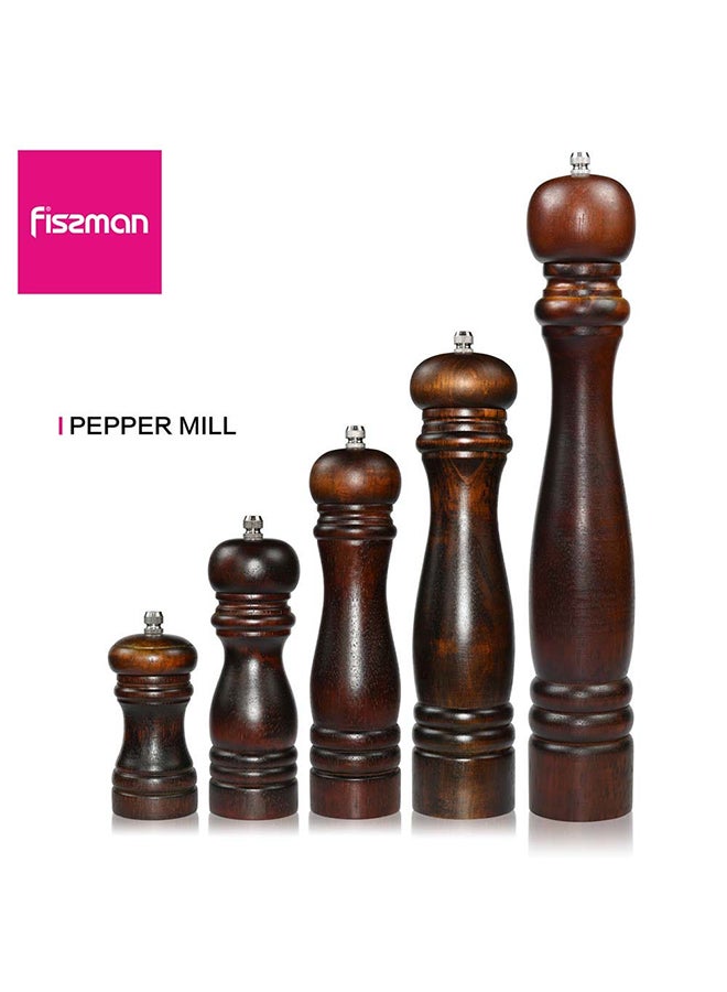 Wooden Salt And Pepper Mill Brown 10cm