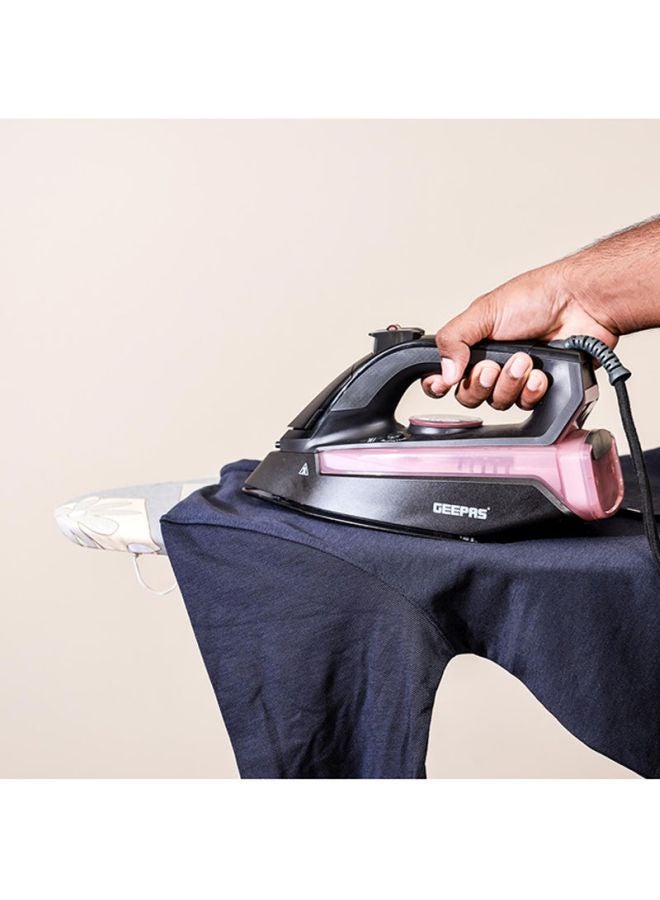 Ceramic Steam Iron With Temperature Control,Dry & Steam Function/Compact And Handy Design, Suitable For All Kinds Of Fabric 2400 W GSI7791 Black/Red