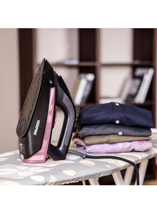 Ceramic Steam Iron With Temperature Control,Dry & Steam Function/Compact And Handy Design, Suitable For All Kinds Of Fabric 2400 W GSI7791 Black/Red