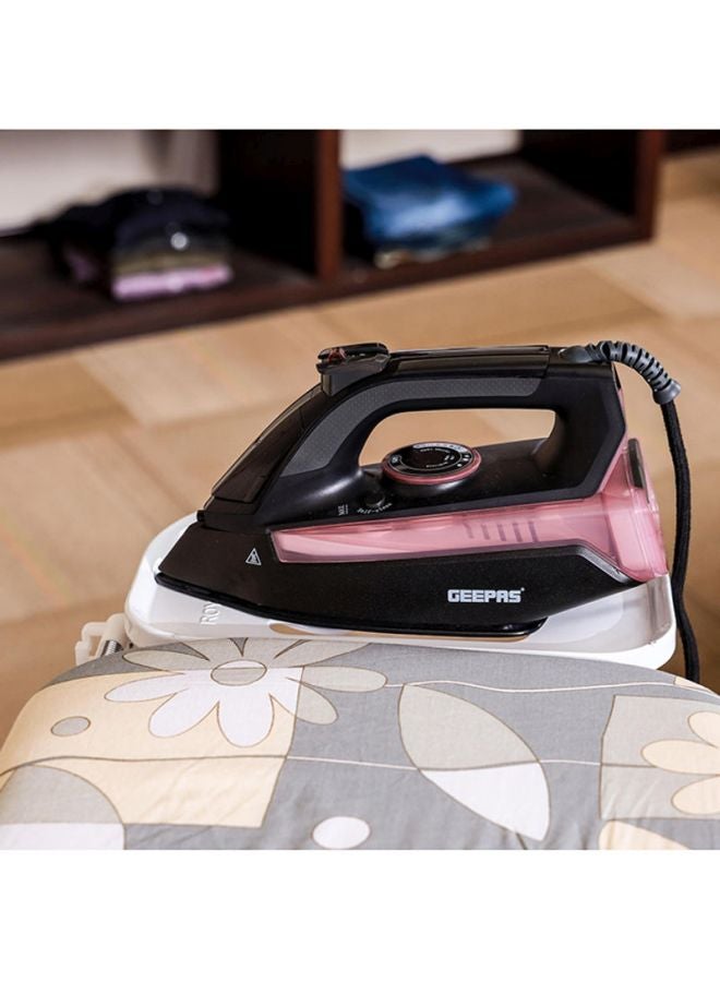 Ceramic Steam Iron With Temperature Control,Dry & Steam Function/Compact And Handy Design, Suitable For All Kinds Of Fabric 2400 W GSI7791 Black/Red