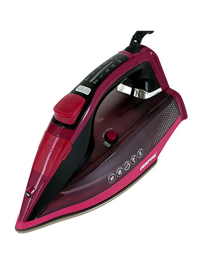 Digital Steam Iron| Dry and Steam Iron Box with Digital Temperature Control and Auto Shut Off Function| Compact and Handy Design| Suitable for All Kinds of Fabric| Anti-Drip and Anti-Calc System| 2 Years Warranty 350 ml GSI7813 Red/Black