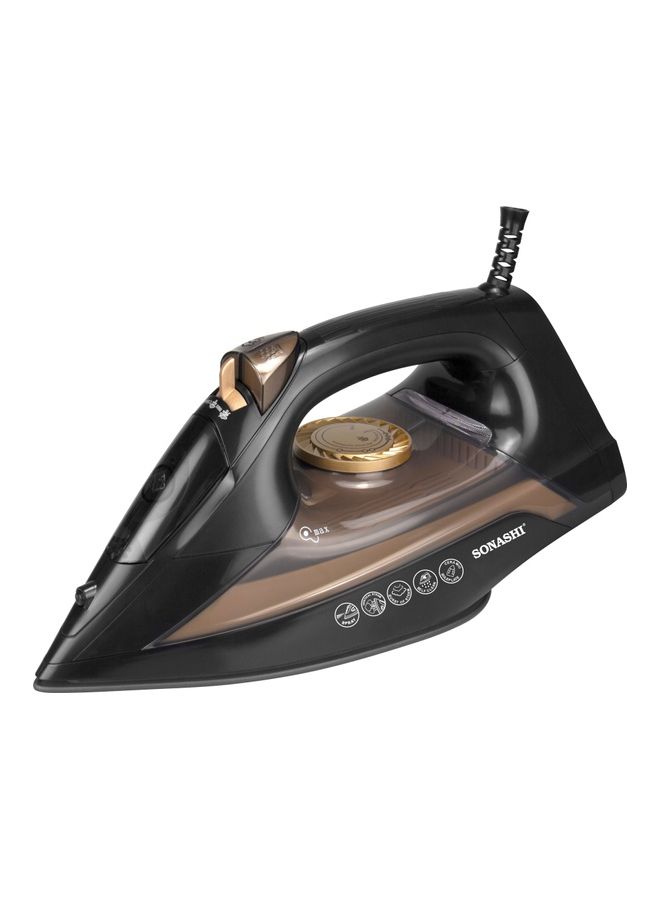 Steam Iron with Ceramic Coated Soleplate/Self Clean Function | Spray/Steam/Burst Steam and Dry Iron Options | Manual Temperature Setting based on Cloth Type 1 kg 2200 W SI-5074N Black