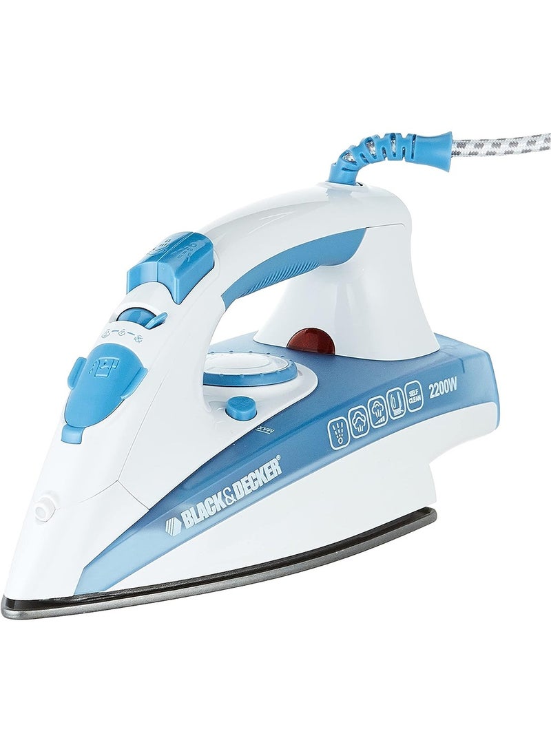Vertical Steam Iron With Non Stick Soleplate And Spray Function 220.0 ml 2200.0 W X2000-B5 Blue/White