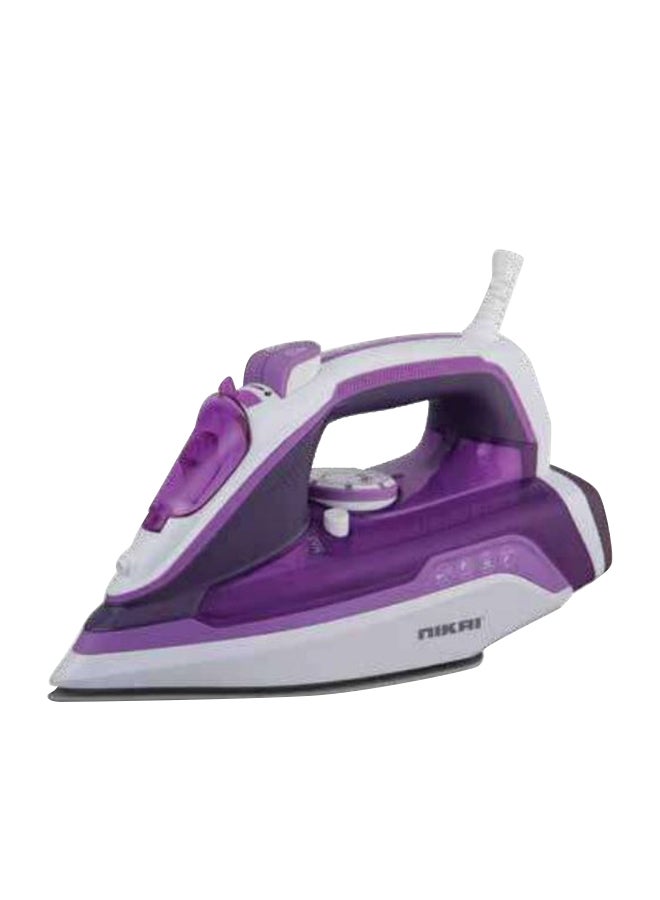 Iron With Multiple Functions - Steam, Dry, Spray, Nano Ceramic Soleplate, Variable Steam Control, Overheat Protection, Adjustable Temperature, Indicator Light 2400 W NSI602CSX Purple/White