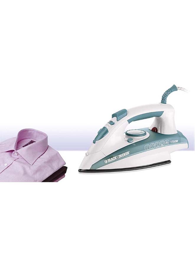 Steam Iron with Non-Stick Soleplate/Self Clean Function 220 ml 1750 W X1600 Blue/White