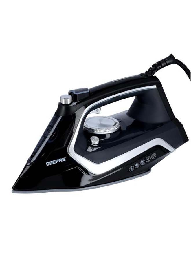 Steam Iron - 2 in 1 Dry & Wet Steam Iron - Adjustable Temperature Control, Ceramic Soleplate - Dry/Steam/Burst of Steam/Vertical Steam Function, Steam Boost | 2 Years Warranty 2200 W GSI7801N Black/White