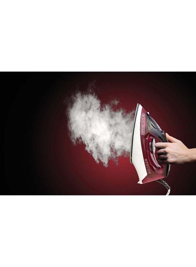 Steam Iron with Non-Stick Soleplate/Anti-Drip/Anti-Calc/Self Clean Function 300.0 ml 1600.0 W X1550-B5 Red/Black/White