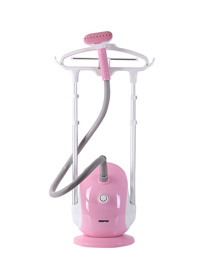 Garment Steamer - Auto Off & High Quality  Adjustable Poles, 3 Steam Levels For Various Textiles, Overheat & Thermostat Protection, 1.7L Water Tank, 45s Heat Time, 1.6 L 1800 W GGS9691 Pink