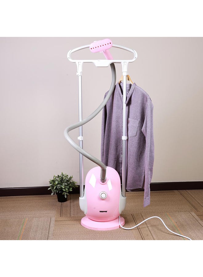 Garment Steamer - Auto Off & High Quality  Adjustable Poles, 3 Steam Levels For Various Textiles, Overheat & Thermostat Protection, 1.7L Water Tank, 45s Heat Time, 1.6 L 1800 W GGS9691 Pink