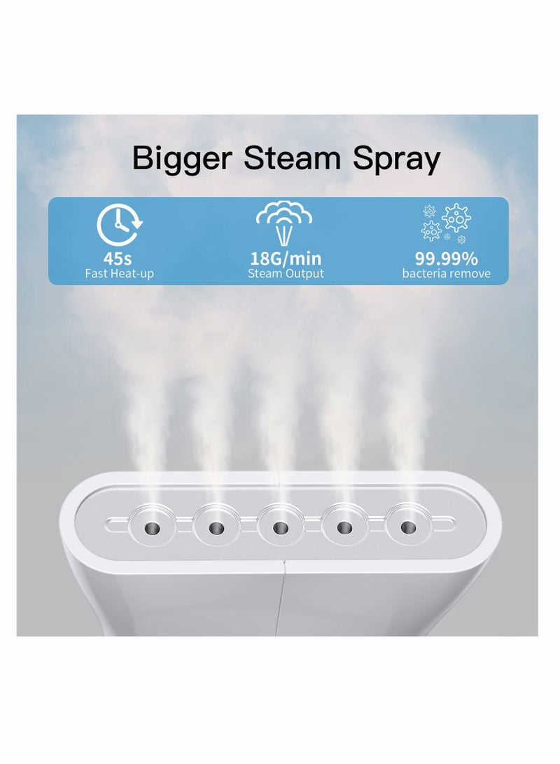 Steamer for Clothes, Portable Travel Steamer Fast Heat-up in 45s for Clothes Handheld Garment Steamer Wrinkle Remover Fabric Steamer Iron, Suit for all fabrics silk cotton wool and linen ect