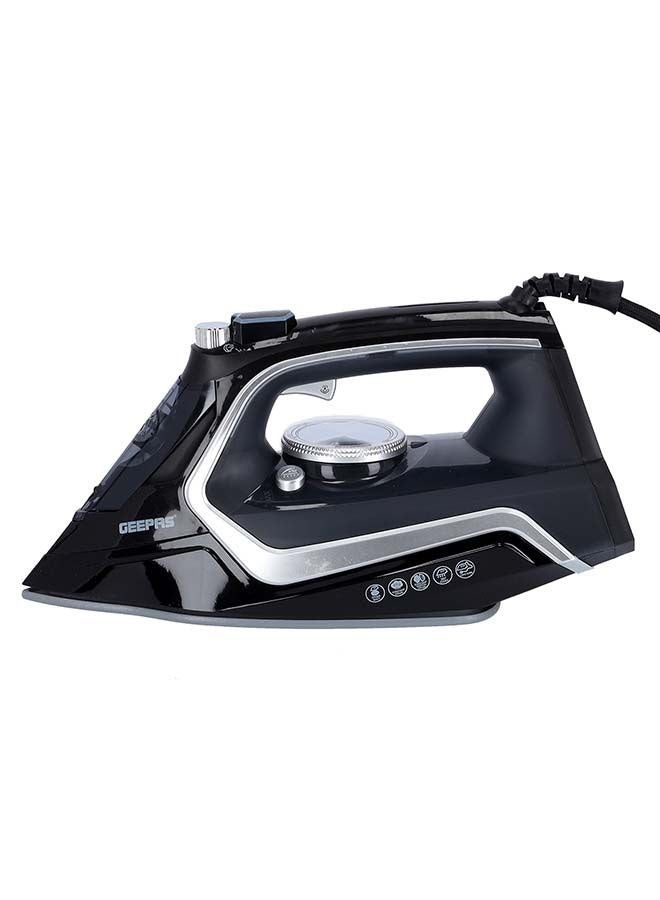 Ceramic Steam Iron, Wet & Dry Iron| 360 Swivel Cord | 2200W Steam Iron with Self Cleaning Function | Steam Iron with Adjustable Thermostat 0.26 L 2200.0 W GSI24024 Black