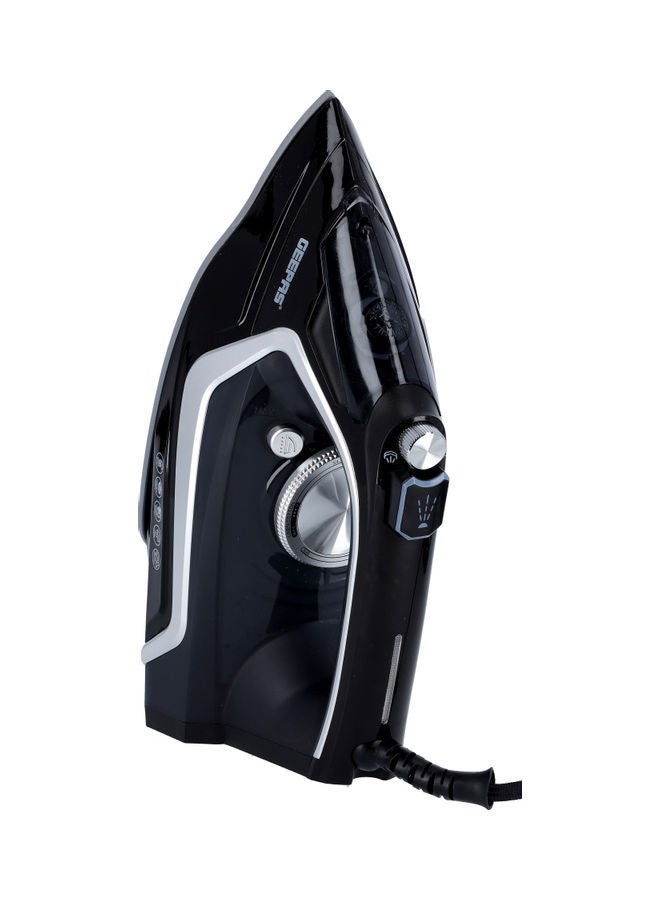 Ceramic Steam Iron, Wet & Dry Iron| 360 Swivel Cord | 2200W Steam Iron with Self Cleaning Function | Steam Iron with Adjustable Thermostat 0.26 L 2200.0 W GSI24024 Black